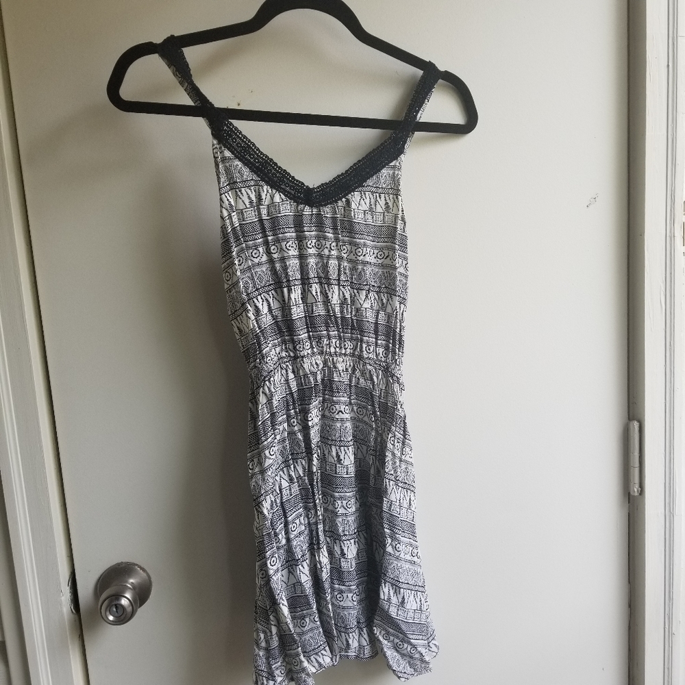 Papaya S/XS black and white patterned tank dress